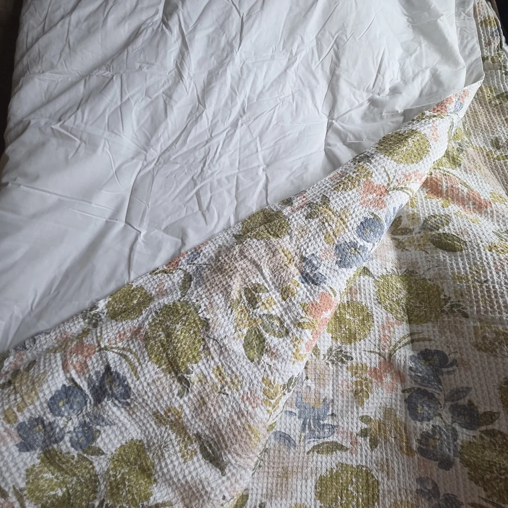 crown & ivy Pastel Floral Comforter in Pink, Blue, Green